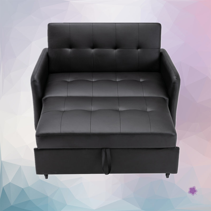 Red Barrel Studio® Goines 52'' Vegan Leather Sleeper Sofa & Reviews